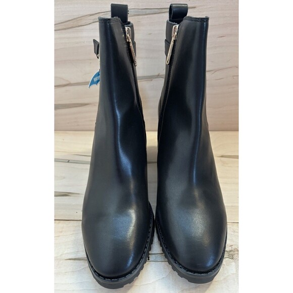 Aqua College Women's Triston Block Heel Pointed Toe Zipper Ankle Boots Sz 10M - Picture 5 of 5